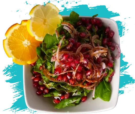 سلطة جرجير بالرمان