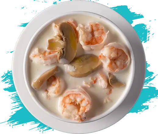 شوربة جمبري مشروم