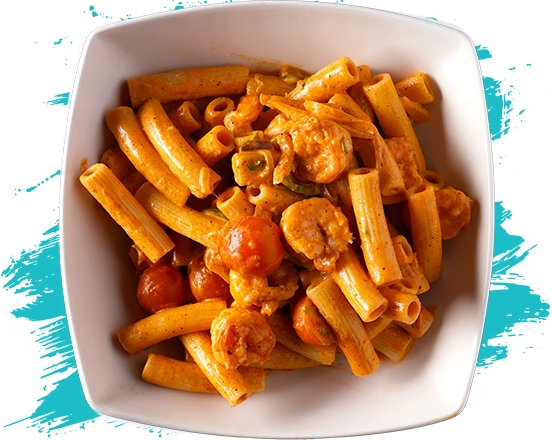 مكرونة لاروز جمبري بالصوص الوردي بينك صوص